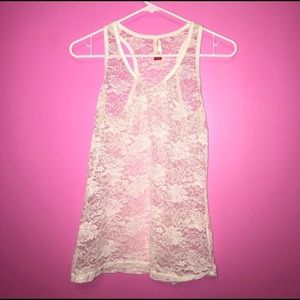 SOLD ❣️💕💙 White and black lace tank tops